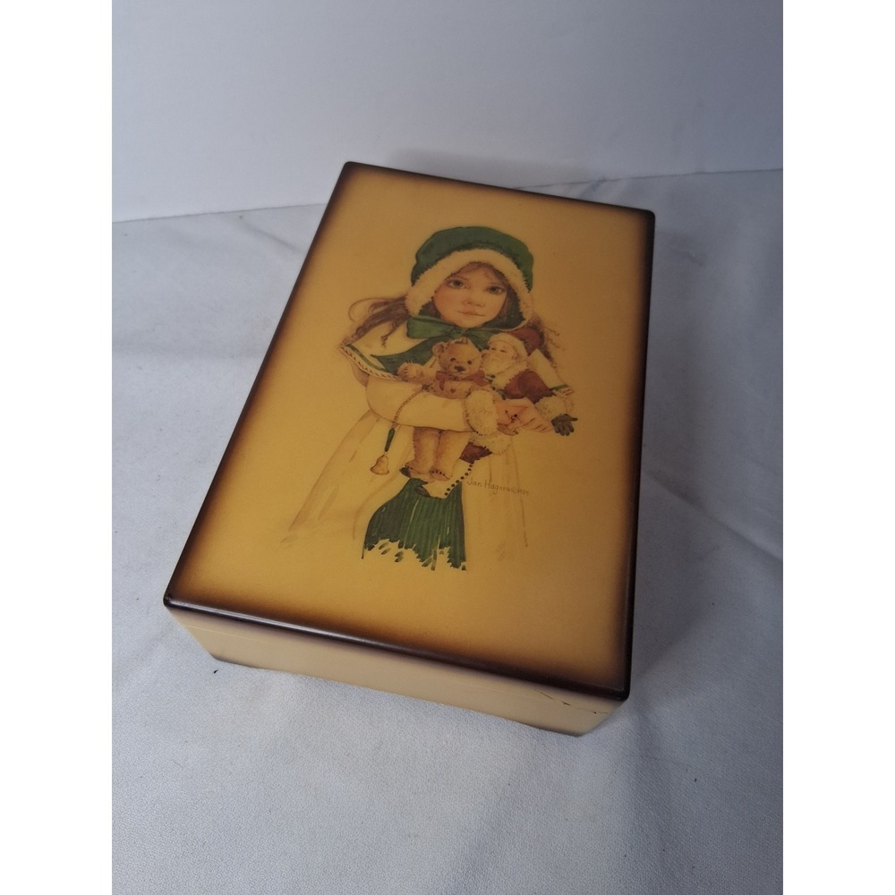 Jan Hagara Noel Old Fashioned Christmas Musical Jewelry Box Reuge Swiss Movement
